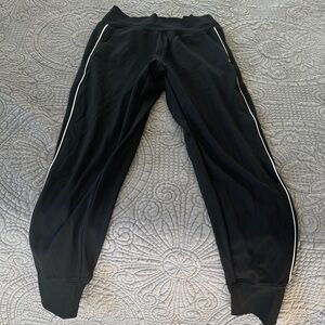 Athleta Venice Jogger XS Black with White Stripe